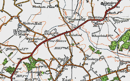 Old map of Lattinford Hill in 1921