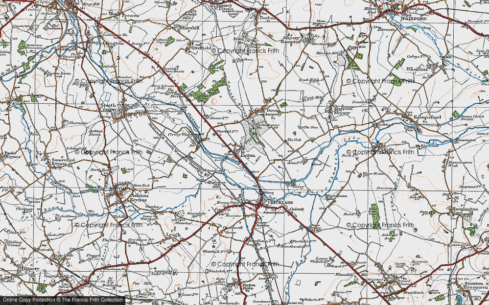 Old Map of Latton, 1919 in 1919