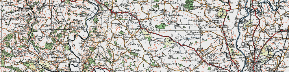 Old map of Laughern Hill in 1920