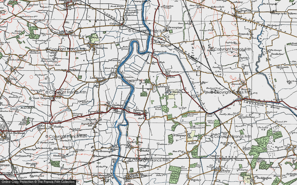 Old Map of Laughterton, 1923 in 1923