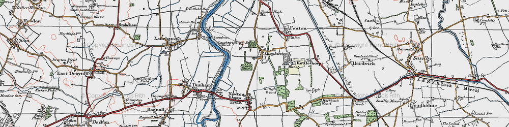 Old map of Laughterton in 1923