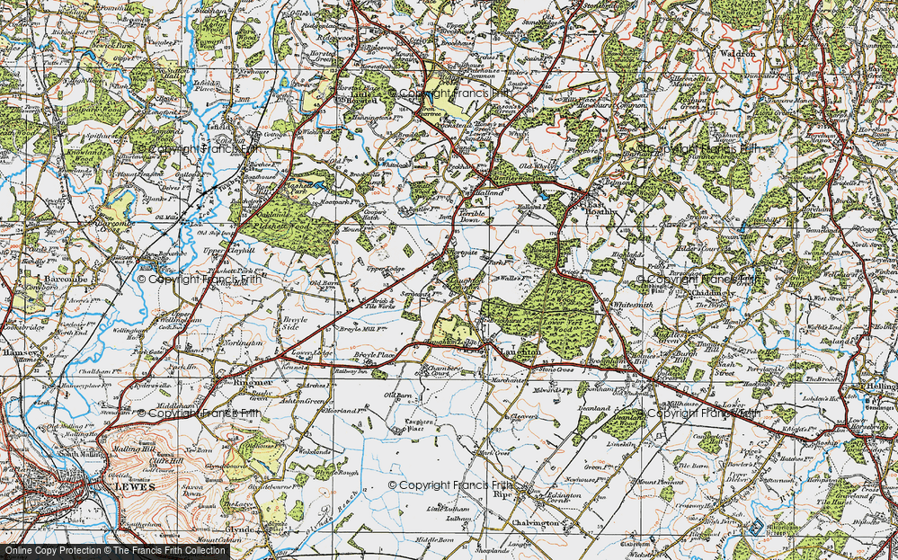 Old Map of Laughton Common, 1920 in 1920