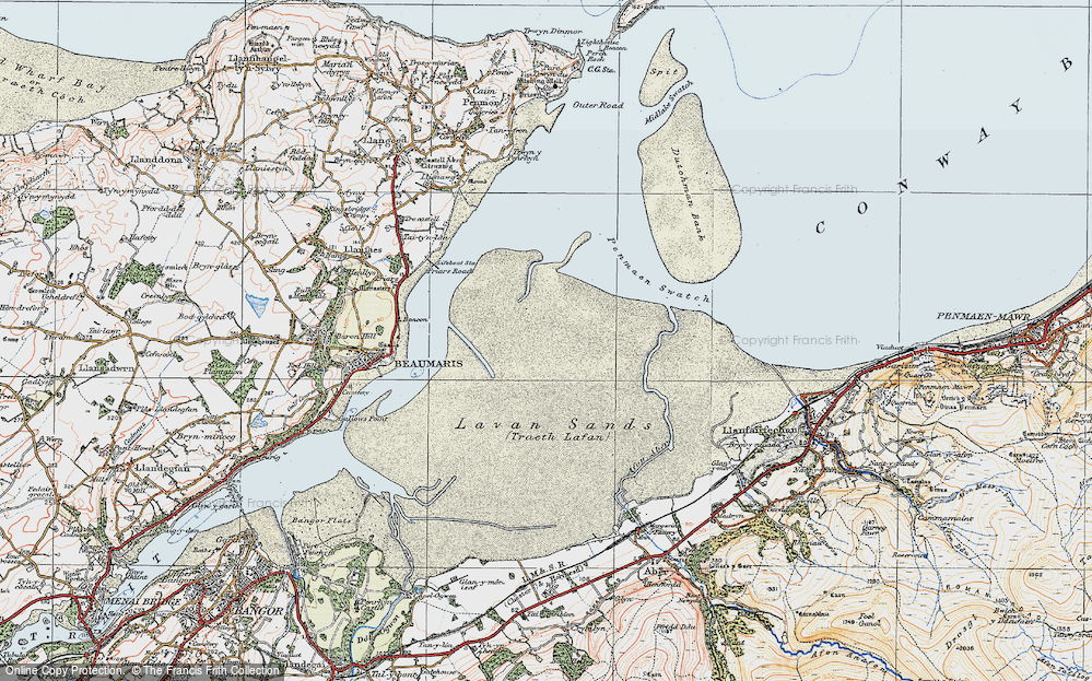 Old Map of Lavan Sands, 1922 in 1922