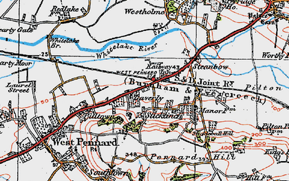 Old map of Laverley in 1919