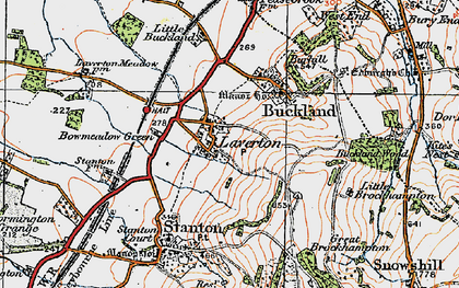 Old map of Laverton in 1919