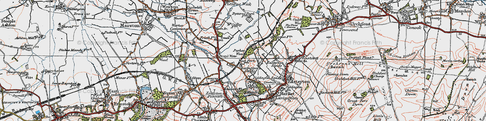 Old map of Lavington Sands in 1919