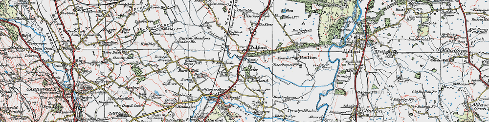 Old map of Lavister in 1924