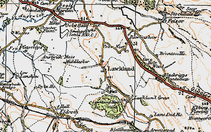 Old map of Lawkland in 1924