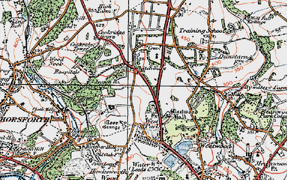 Old map of Lawnswood in 1925