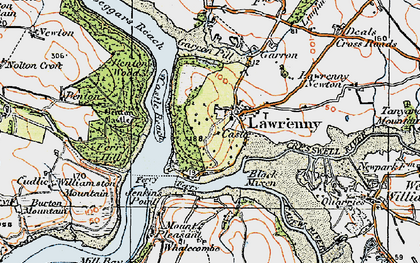 Old map of Lawrenny Quay in 1922