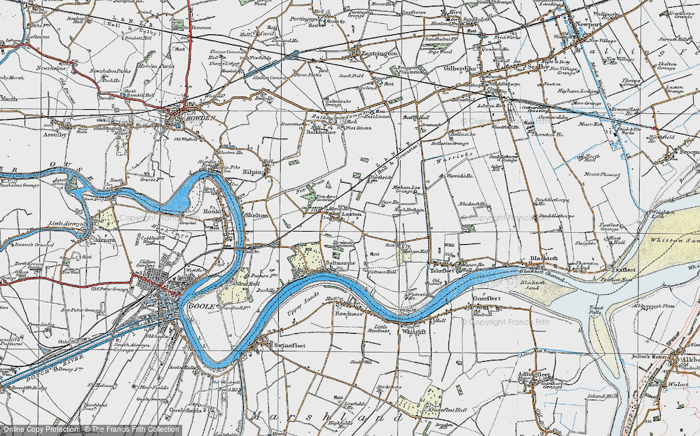 Old Map of Laxton, 1924 in 1924