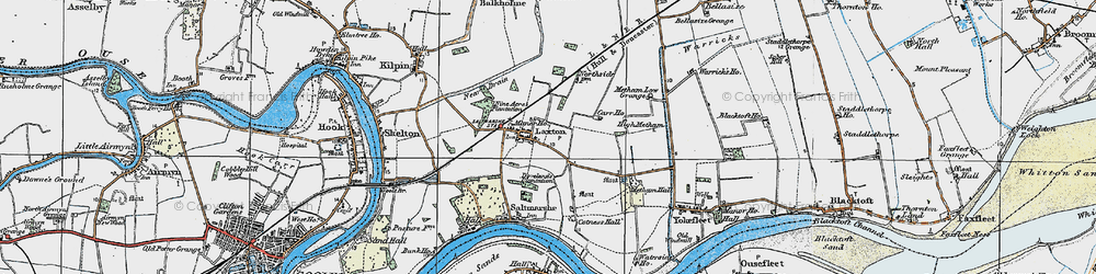 Old map of Laxton in 1924