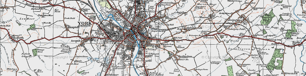 Old map of Layerthorpe in 1924
