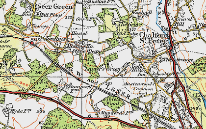 Old map of Layters Green in 1920