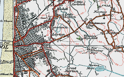 Old map of Layton in 1924