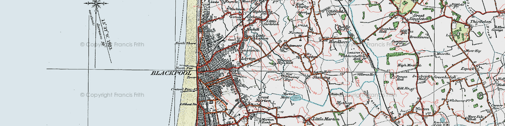Old map of Layton in 1924