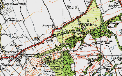 Old map of Wilton Moor Plantns in 1925