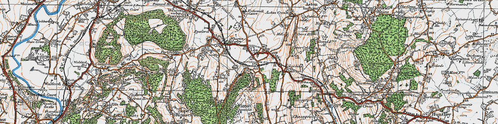 Old map of Adam's Cot in 1919