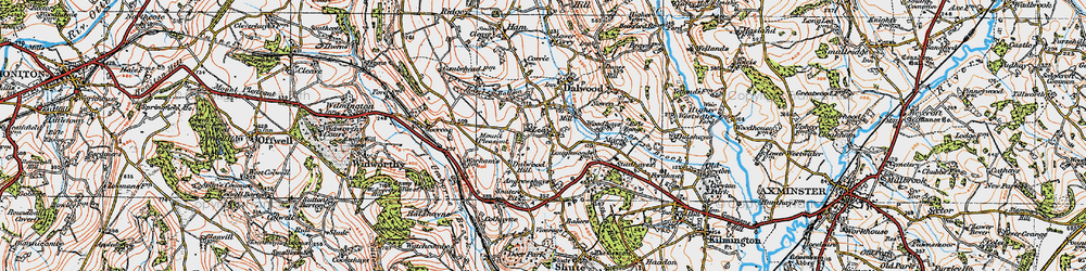 Old map of Lea in 1919