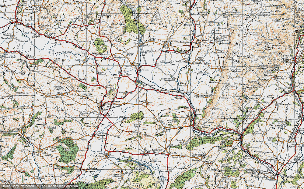 Old Map of Lea, 1920 in 1920
