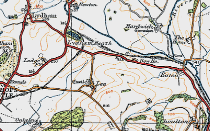 Old map of Lea in 1920