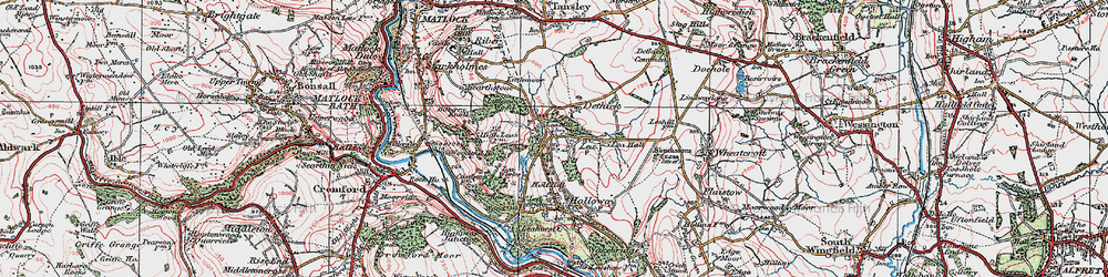 Old map of Dethick in 1923