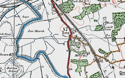 Old map of Lea in 1923