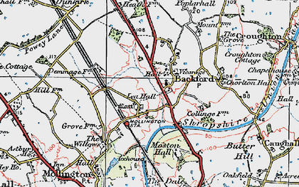 Old map of Lea by Backford in 1924