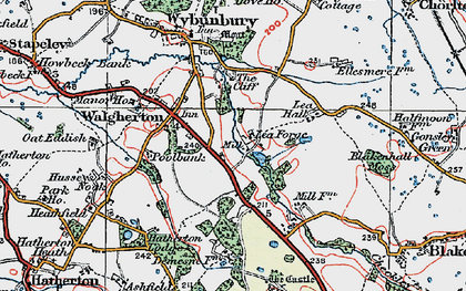 Old map of Lea Hall in 1921