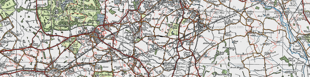 Old map of Lea Green in 1923