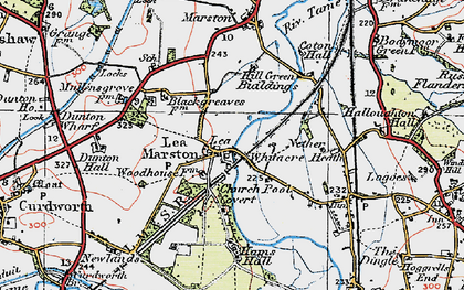 Old map of Lea Marston in 1921