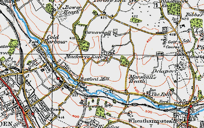 Old map of Lea Valley in 1920