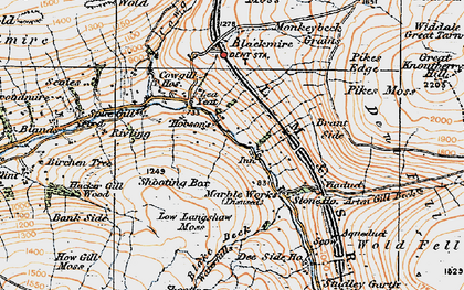 Old map of Lea Yeat in 1925