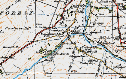 Old map of Benty Hill (Cairn) in 1925