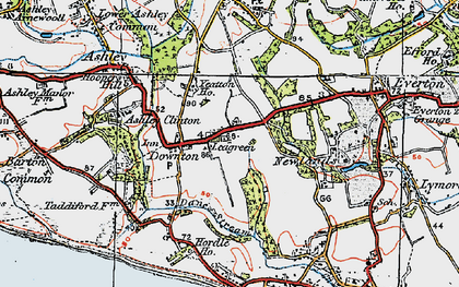 Old map of Leagreen in 1919