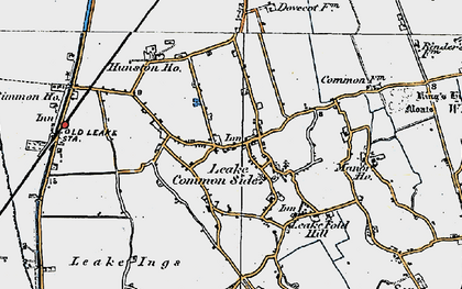 Old map of Leake Ings in 1922