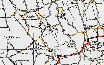 Old map of Leake Fold Hill in 1922