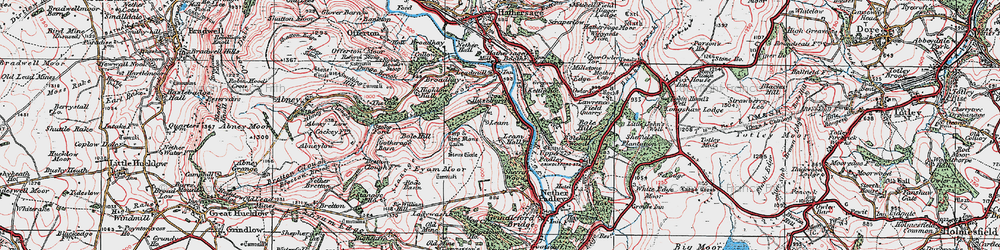 Old map of Leam in 1923