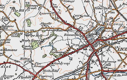 Old map of Abnalls, The in 1921