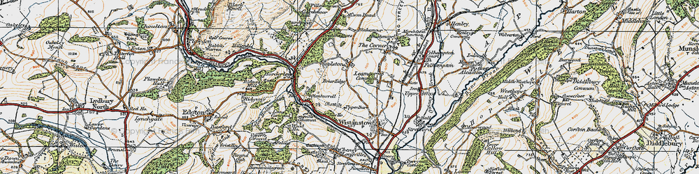 Old map of Leamoor Common in 1920