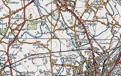 Old map of Leamore in 1921