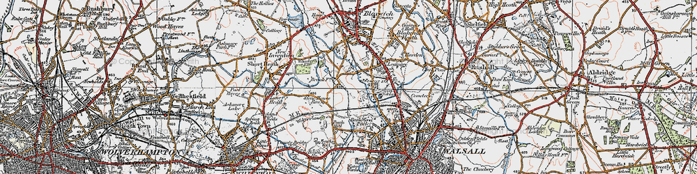 Old map of Leamore in 1921