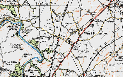 Old map of Leamside in 1925