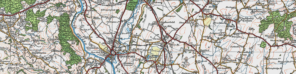 Old map of Leapgate in 1920