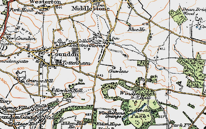 Old map of Leasingthorne in 1925