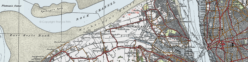 Old map of Leasowe in 1923