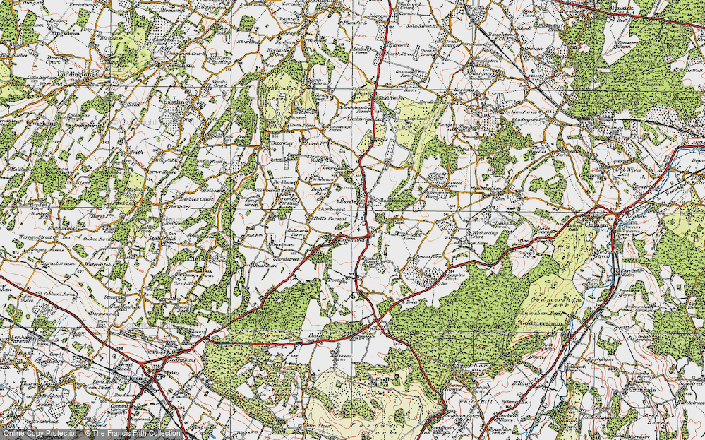 Old Map of Leaveland, 1921 in 1921