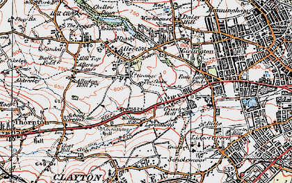 Old map of Leaventhorpe in 1925