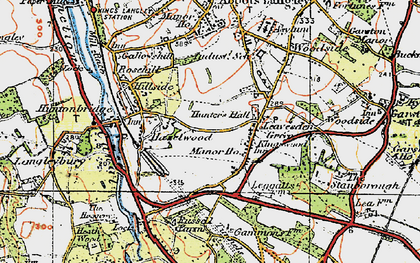 Old map of Leavesden Green in 1920