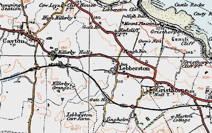 Old map of Lebberston in 1925